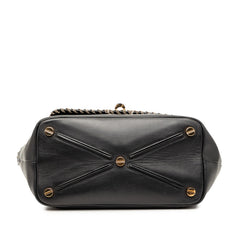 ヴァレンチノ ガラバーニ デミルーン スタッズ ハンドバッグ ショルダーバッグ 2WAY ブラック レザー レディース Valentino 【中古】