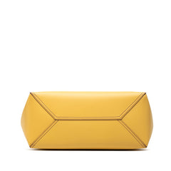 ロエベ アナグラム トートバッグ ハンドバッグ イエロー パープル レザー レディース LOEWE 中古