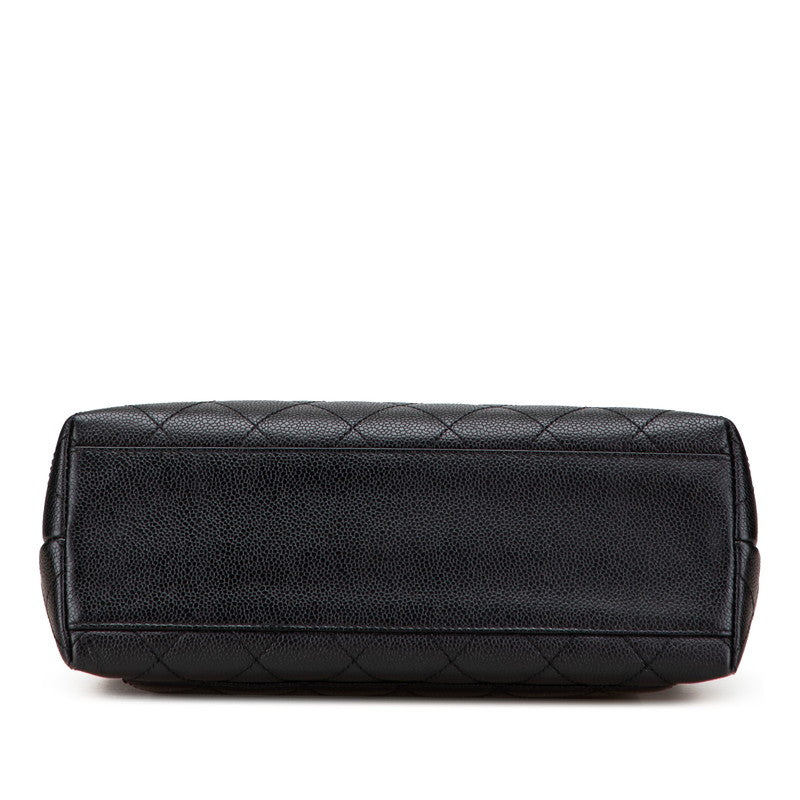 シャネル マトラッセ ココマーク ハンドバッグ ブラック キャビアスキン レディース CHANEL 【中古】