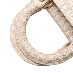 ディオール レディディオール 千鳥格子 ハンドバッグ ショルダーバッグ 2WAY ピンク ホワイト キャンバス レディース Dior 【中古】