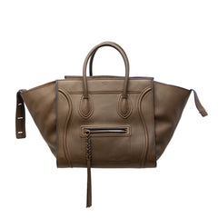 セリーヌ ラゲージ ファントム ハンドバッグ トートバッグ ブラウン レザー レディース CELINE 【中古】