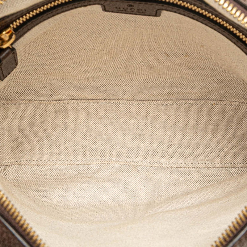 グッチ ジャンボGG ショルダーバッグ メッセンジャーバッグ 675891 ブラウン キャンバス レザー レディース GUCCI 【中古】