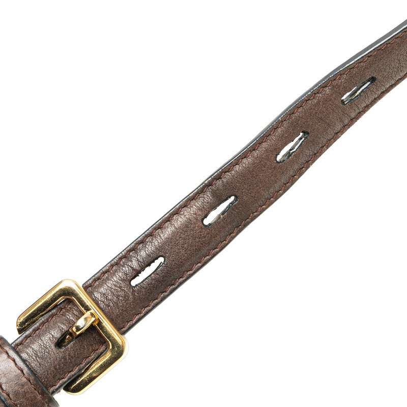 ロエベ ヘリテージ 斜め掛け ショルダーバッグ ブラウン レザー レディース LOEWE 【中古】