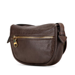 ロエベ ヘリテージ 斜め掛け ショルダーバッグ ブラウン レザー レディース LOEWE 【中古】