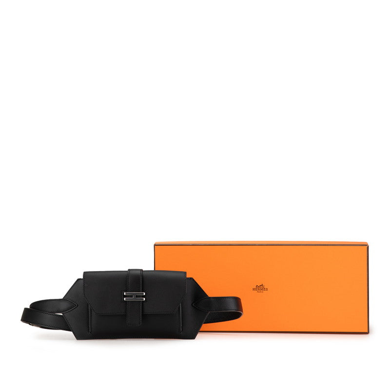 エルメス エラン ポケット 24 ウエストバッグ ブラック スイフト ヴォーエプソン レディース HERMES 【中古】