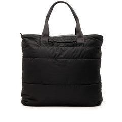 プラダ 三角ロゴプレート トラベルバッグ ボストンバッグ ブラック ナイロン レザー レディース PRADA 【中古】