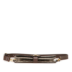 グッチ GGスプリーム ブロンディ ボディバッグ ウエストバッグ ベルトバッグ 718154 ベージュ ブラウン PVC レザー メンズ GUCCI 【中古】