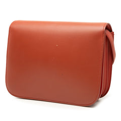 セリーヌ クラシックボックス ミディアム ショルダーバッグ レッド レザー レディース CELINE 【中古】