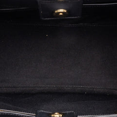 ドルチェアンドガッバーナ DGロゴ ハンドバッグ ショルダーバッグ 2WAY ネイビー ブラック キャンバス レザー レディース DOLCE&GABBANA 中古