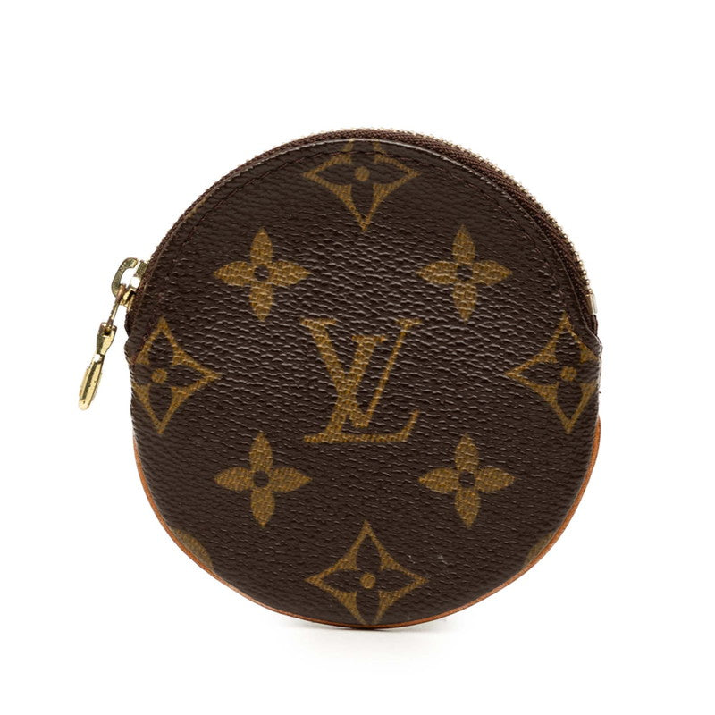ルイ ヴィトン モノグラム ポルトモネ ロン コインケース 小銭入れ M61926 ブラウン PVC レザー レディース LOUIS VUITTON 【中古】