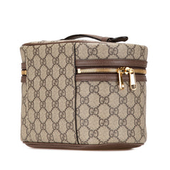 グッチ GGスプリーム オフィディア ミラー付き バニティバッグ ハンドバッグ 611001 ベージュ マルチカラー PVC レザー レディース GUCCI 【中古】