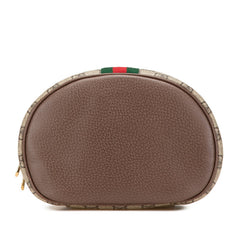 グッチ GGスプリーム オフィディア ミラー付き バニティバッグ ハンドバッグ 611001 ベージュ マルチカラー PVC レザー レディース GUCCI 【中古】