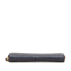 ルイ ヴィトン モノグラム アンプラント ジッピーウォレット ラウンドファスナー 長財布 M62121 マリーヌルージュ ネイビー レッド レザー レディース LOUIS VUITTON 【中古】