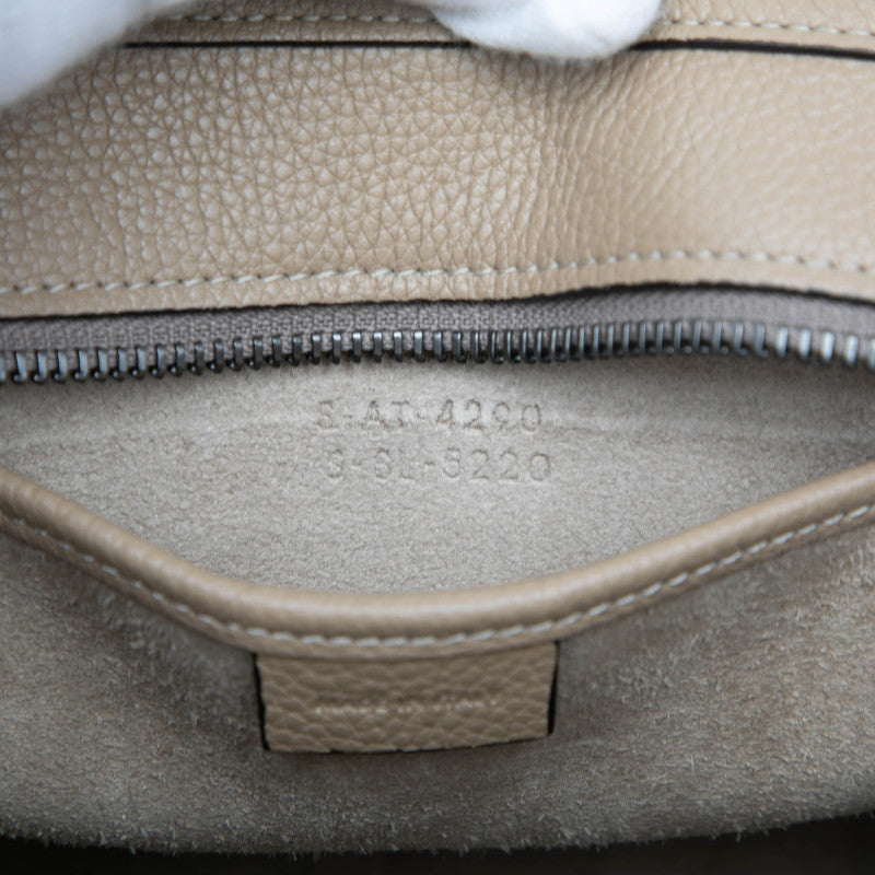 セリーヌ ラゲージ ナノショッパー ハンドバッグ ショルダーバッグ 2WAY ベージュ レザー レディース CELINE 【中古】