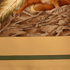 エルメス カレ90 CASSE NOISETTE くるみ割り スカーフ ブラウン シルク レディース HERMES 【中古】