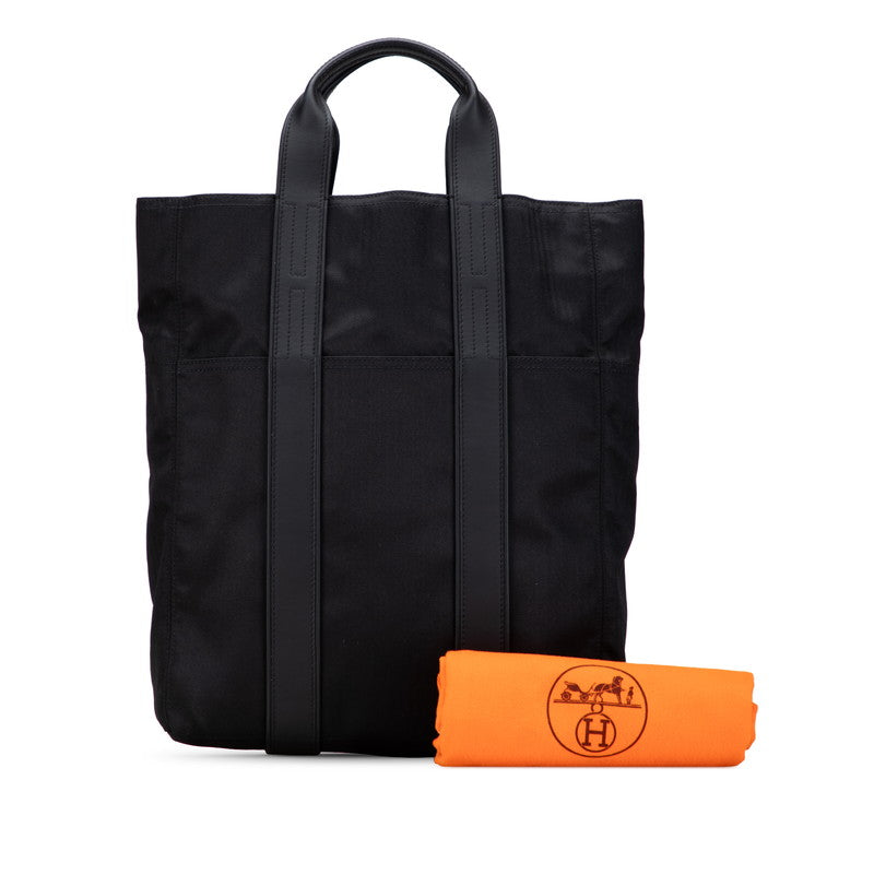 エルメス アカプルコ カバスMM トートバッグ ハンドバッグ ブラック ナイロン レザー レディース HERMES 【中古】