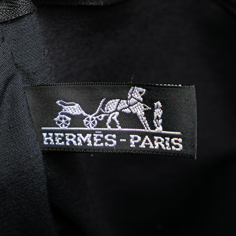 エルメス アカプルコ カバスMM トートバッグ ハンドバッグ ブラック ナイロン レザー レディース HERMES 【中古】
