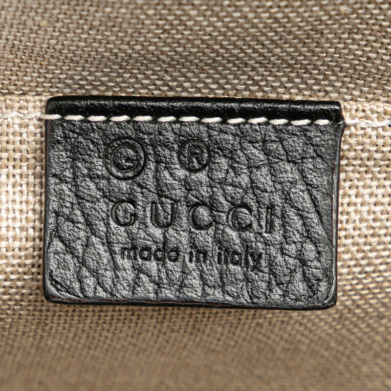 グッチ インターロッキングG ショルダーバッグ 510304 ブラック レザー レディース GUCCI 【中古】