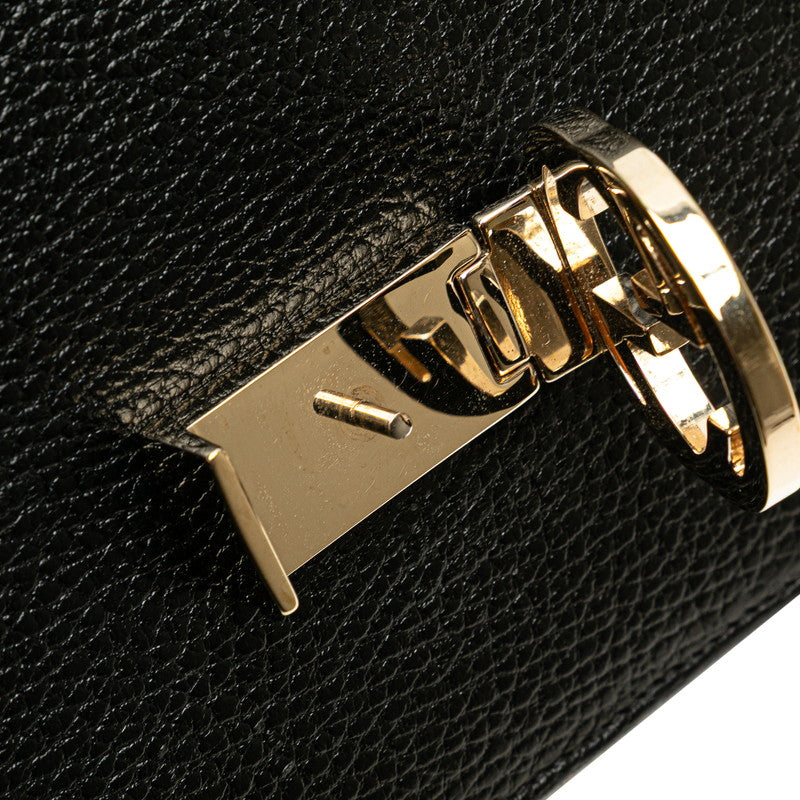 グッチ インターロッキングG ショルダーバッグ 510304 ブラック レザー レディース GUCCI 【中古】