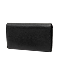 ルイ ヴィトン ポルトフォイユ ロックミー LVロゴ 長財布 M60861 ブラック レザー レディース LOUIS VUITTON 【中古】