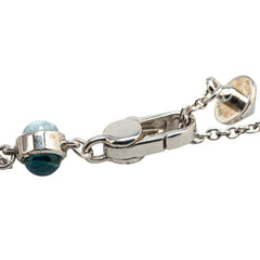 グッチ ハート スタッズ ラインストーン ネックレス シルバー メタル レディース GUCCI 【中古】