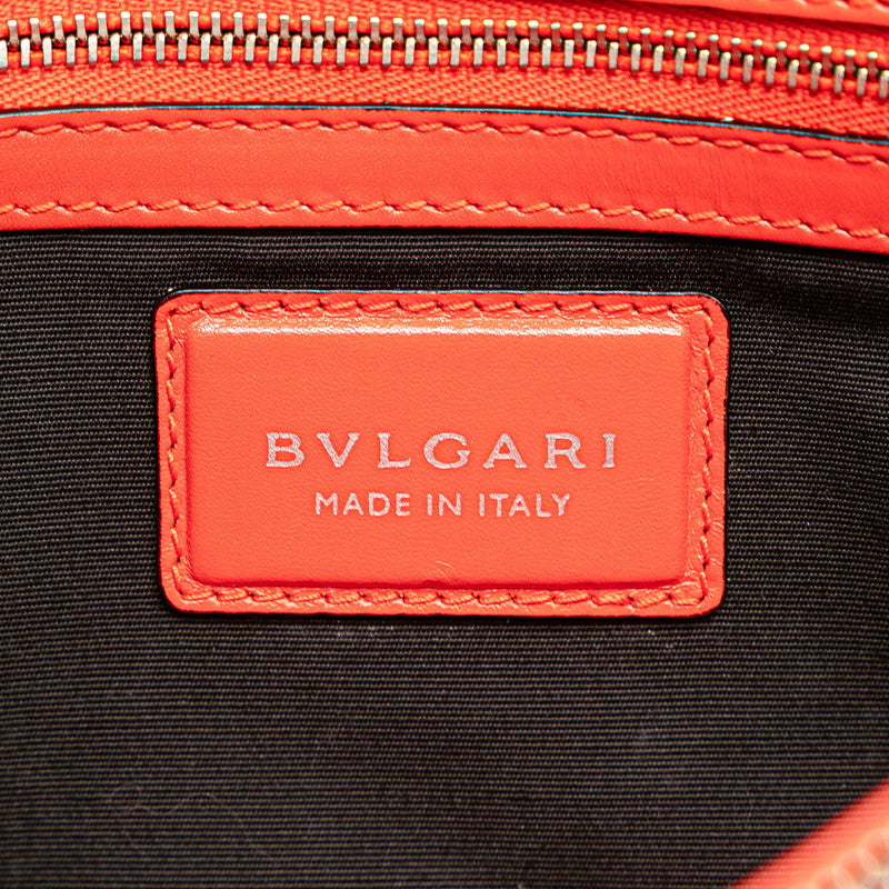 ブルガリ セルペンティ フォーエバー チェーン ショルダーバッグ レッド レザー レディース BVLGARI 【中古】