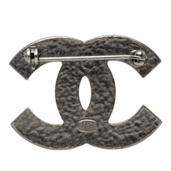 シャネル ココマーク ブローチ シルバー ブラック メタル レディース CHANEL 中古