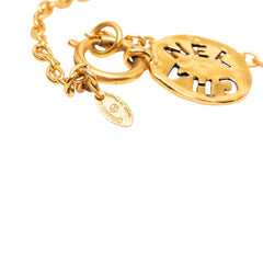 シャネル ロゴ チェーン ペンダント ネックレス ゴールド メッキ GP レディース CHANEL 【中古】