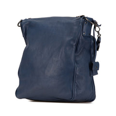 ボッテガヴェネタ イントレチャート 斜め掛け ショルダーバッグ ブルー レザー レディース BOTTEGAVENETA 【中古】