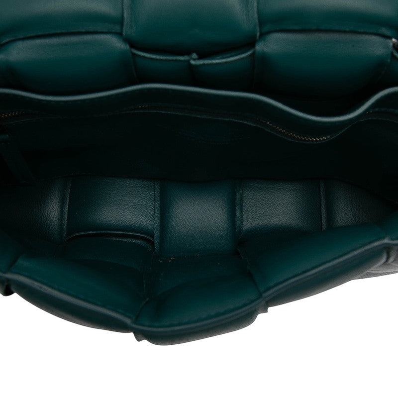 ボッテガヴェネタ イントレチャート パデット カセット ショルダーバッグ グリーン レザー レディース BOTTEGAVENETA 【中古】