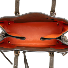 バレンシアガ ペーパー ミニ トートバッグ ショルダーバッグ 2WAY 370926 カーキ レザー レディース BALENCIAGA 【中古】