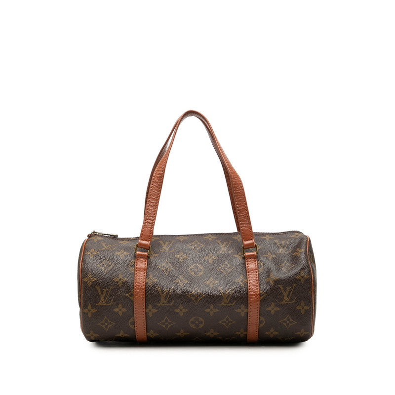 ルイ ヴィトン モノグラム パピヨン30 ハンドバッグ M51365 ブラウン PVC レザー レディース LOUIS VUITTON 中古