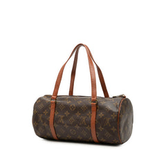 ルイ ヴィトン モノグラム パピヨン30 ハンドバッグ M51365 ブラウン PVC レザー レディース LOUIS VUITTON 中古
