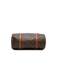 ルイ ヴィトン モノグラム パピヨン30 ハンドバッグ M51365 ブラウン PVC レザー レディース LOUIS VUITTON 中古