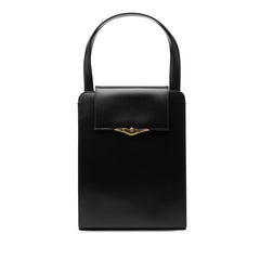 カルティエ サファイアライン ハンドバッグ ブラック レザー レディース CARTIER 【中古】