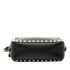 ヴァレンティノ ロックスタッズ ショルダーバッグ クロスボディ ブラック レザー レディース VALENTINO 【中古】
