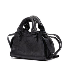 バレンシアガ ネオ クラシック スーパーナノ ハンドバッグ ショルダーバッグ 2WAY 669537 ブラック レザー レディース BALENCIAGA 中古
