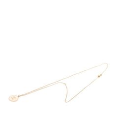 シャネル ココマーク ラウンド ネックレス 06P ゴールド ピンク メッキ レディース CHANEL 【中古】