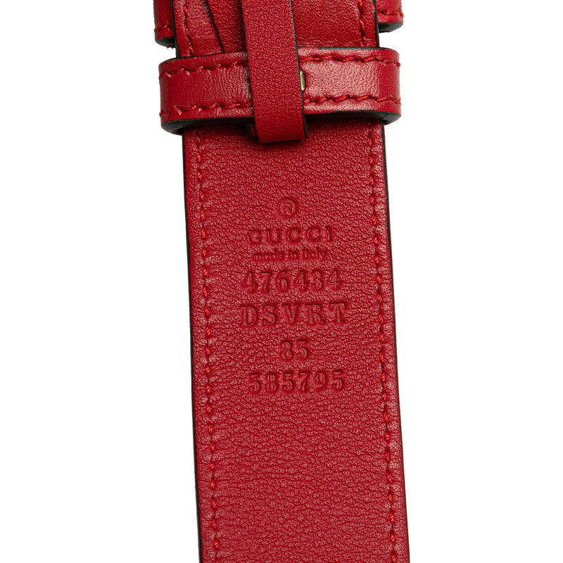 グッチ GGマーモント ボディバッグ ウエストバッグ 476434 レッド レザー レディース GUCCI 【中古】