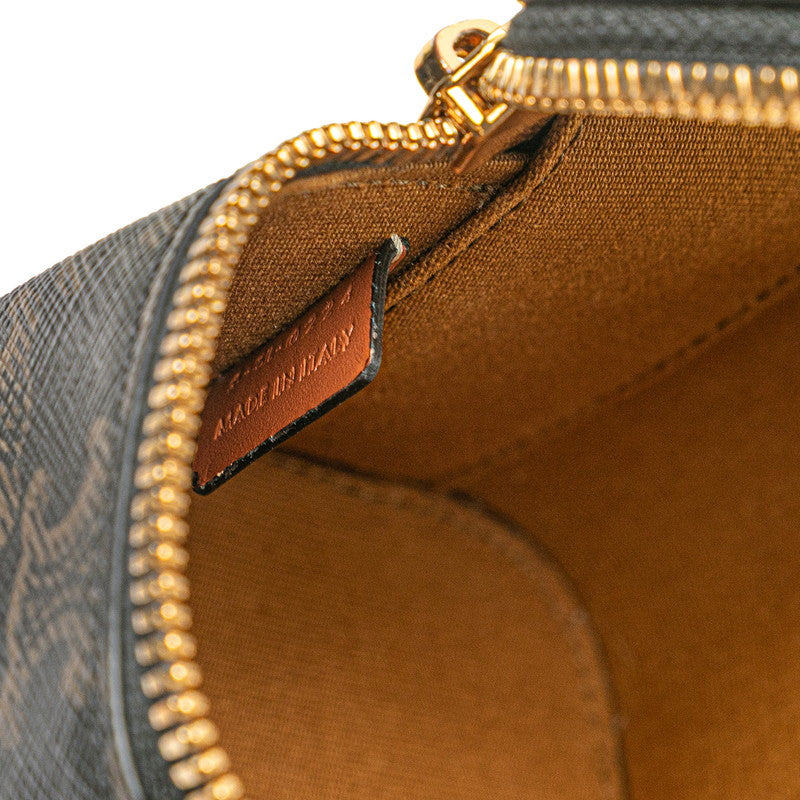 セリーヌ トリオンフ ミニバニティバッグ ショルダーバッグ 2WAY ブラウン PVC レザー レディース CELINE 【中古】