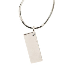 ディオール トロッター プレート ネックレス シルバー ブルー メタル レディース Dior 【中古】