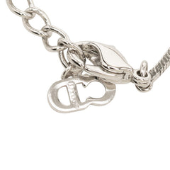 ディオール トロッター プレート ネックレス シルバー ブルー メタル レディース Dior 【中古】