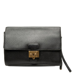 エルメス ジェット クラッチバッグ セカンドバッグ ブラック ゴールド金具 フィヨルド レディース HERMES 【中古】
