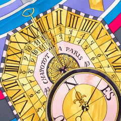 エルメス カレ90 Parmi les fleurs je compte les heures 花の中で過ごす時間 スカーフ ブラック マルチカラー シルク レディース HERMES 【中古】
