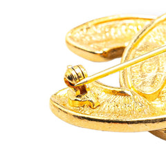 シャネル ココマーク マトラッセ ブローチ ゴールド メッキ レディース CHANEL 【中古】