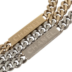 シャネル ココマーク ロゴプレート チェーン ベルト B15P ゴールド シルバー メッキ メタル レディース CHANEL 【中古】
