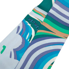 エルメス ツイリー Brides de Gala Shadow ブリッド ドゥ ガラ シャドー スカーフ ブルー グリーン マルチカラー シルク レディース HERMES 【中古】