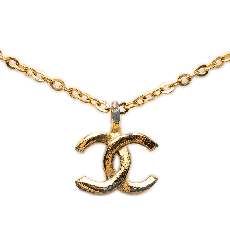 シャネル ココマーク ペンダント ネックレス ゴールド メッキ レディース CHANEL 【中古】