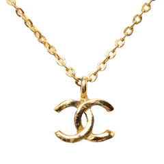 シャネル ココマーク ペンダント ネックレス ゴールド メッキ レディース CHANEL 【中古】