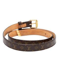 ルイ ヴィトン モノグラム サンチュール ベルト サイズ80/32 M9274W ブラウン ゴールド PVC レザー レディース LOUIS VUITTON 中古